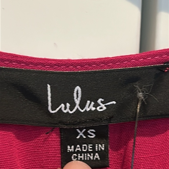 Lulu’s Featured Cutie Berry Pink Smocked Tie-Front Midi Dress Size XS - Picture 5 of 17